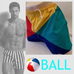 Ball Colorblock Swim Trunks 34-40 Waist Nylon
